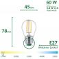 Preview: Philips E27 LED Lampe Tropfenform klar 3,8W wie 60W warmweisses Licht Ultra Efficient